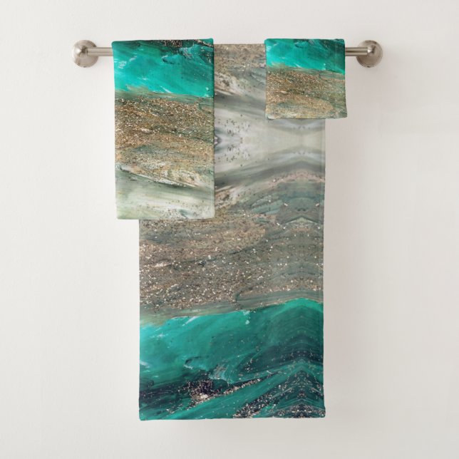 Conjunto de toallas de baño de arte moderno Purpur (In situ)