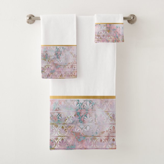 CONJUNTO DE TOALLAS DE BAÑO DE BAÑO DE MÁRMOL RETR (In situ)
