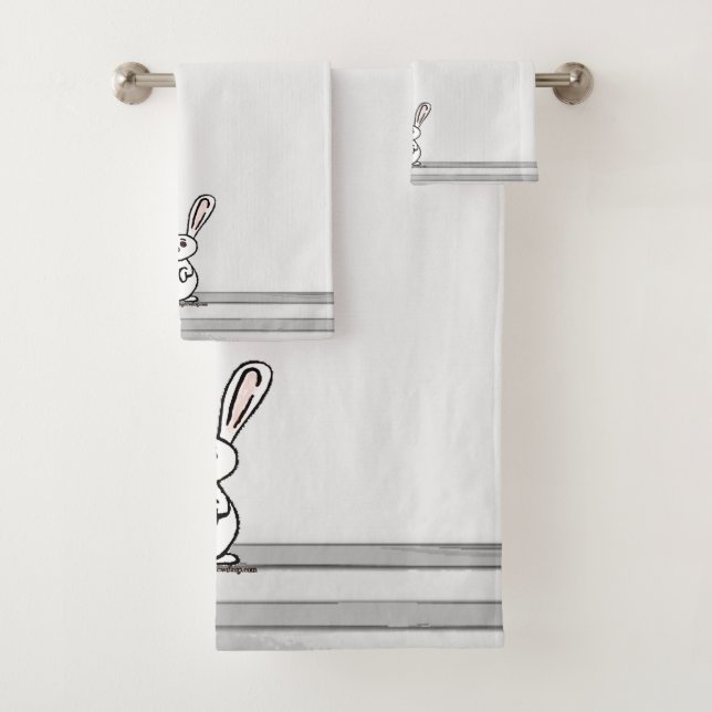 Conjunto de toallas de baño de Bunny figdewdrops (In situ)