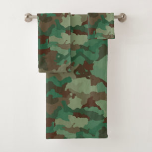 conjunto de toallas de baño de camuflaje militar