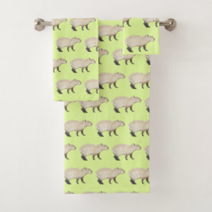 Conjunto de toallas de baño de Capybara