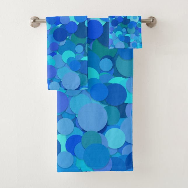conjunto de toallas de baño de confeti de punto az (In situ)