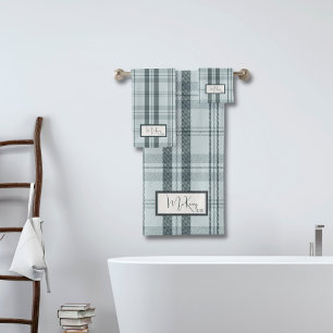 Conjunto de toallas de baño de cuadros modernos es
