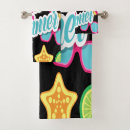 Conjunto de toallas de baño de diseño de fruta mul