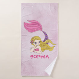 Conjunto de toallas de baño de diseño de sirena