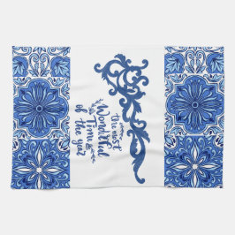 Conjunto de toallas de baño de Mandala azul