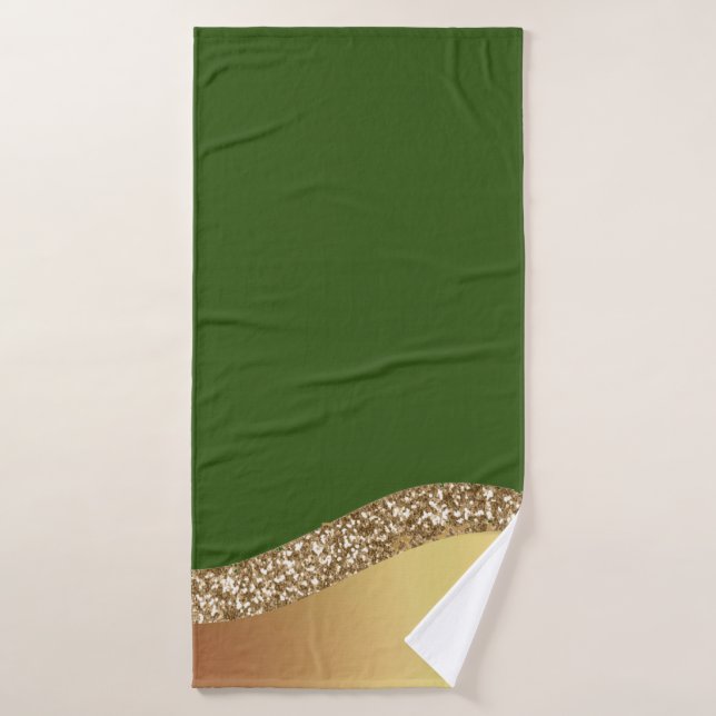 CONJUNTO DE TOALLAS DE BAÑO DE Mármol Oro Verde (Toalla de baño)