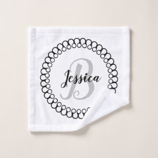 Conjunto de toallas de baño de monograma de círcul