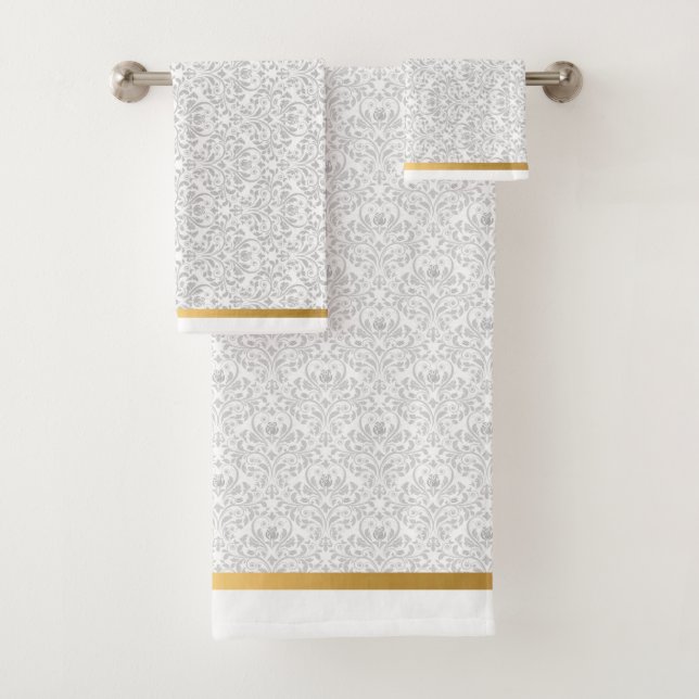 CONJUNTO DE TOALLAS DE BAÑO DE ORO DE FLORAL DE VI (In situ)