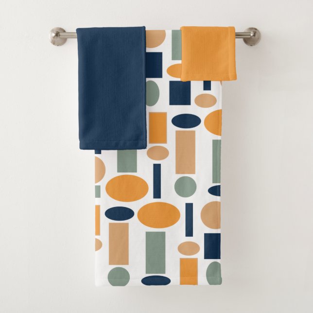 Conjunto de toallas de baño de patrón de forma (In situ)