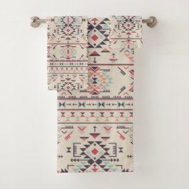Conjunto de toallas de baño de patrón tribal étnic