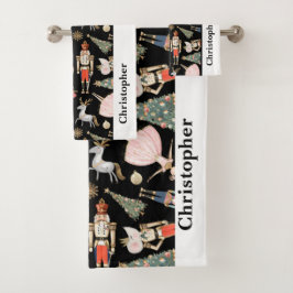 Conjunto de toallas de baño de pepino de Navidades