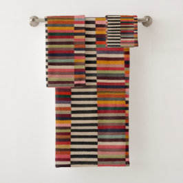 conjunto de toallas de baño de rayas