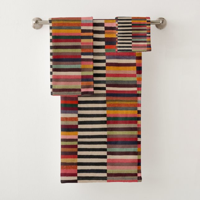 conjunto de toallas de baño de rayas (In situ)