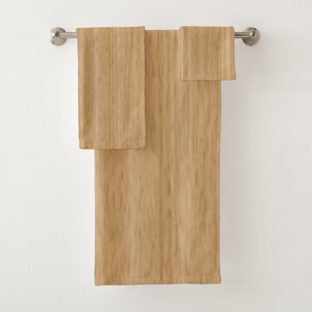 Conjunto de toallas de baño de textura de madera c (In situ)