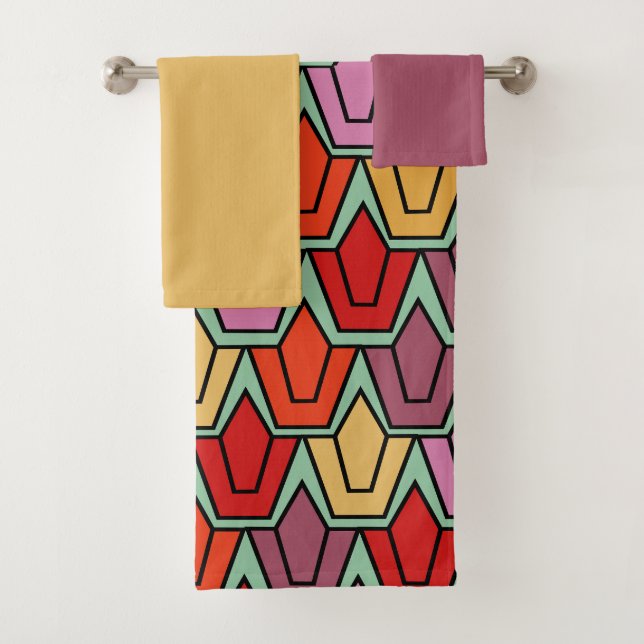 Conjunto de toallas de baño de tulipano mixto (In situ)