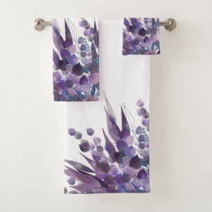 CONJUNTO DE TOALLAS DE BAÑO EUCALIPTUS PURPLE WHIT