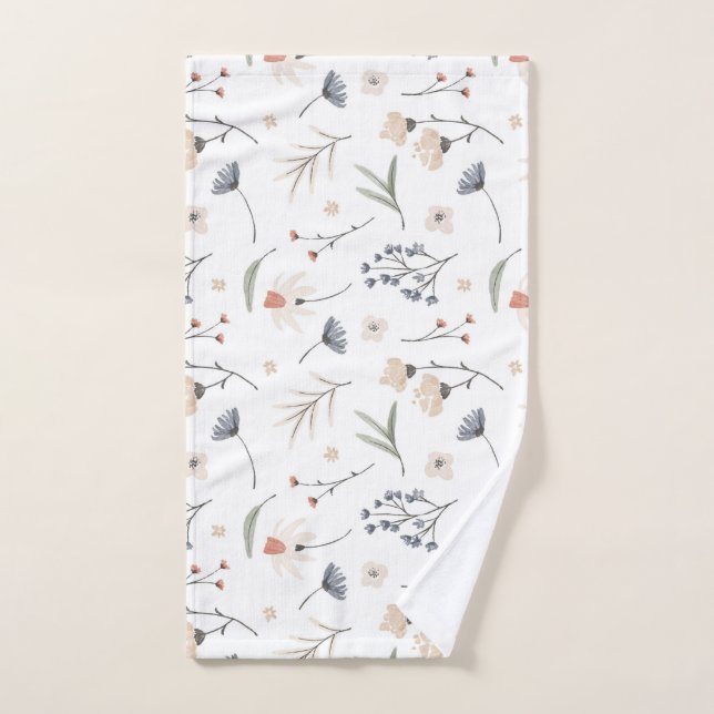 conjunto de toallas de baño floral de primavera (Toalla de mano)