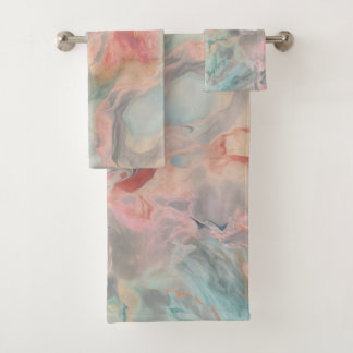 CONJUNTO DE TOALLAS DE BAÑO GRAY DE MÁRMOL IMPRESI