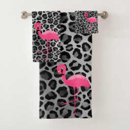 CONJUNTO DE TOALLAS DE BAÑO LUXE LEOPARE SILVER FL