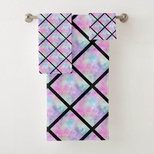 CONJUNTO DE TOALLAS DE BAÑO LUXE PASTEL RAINBOW (In situ)