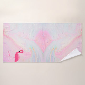 CONJUNTO DE TOALLAS DE BAÑO MARBLE PASTEL FLAMINGO