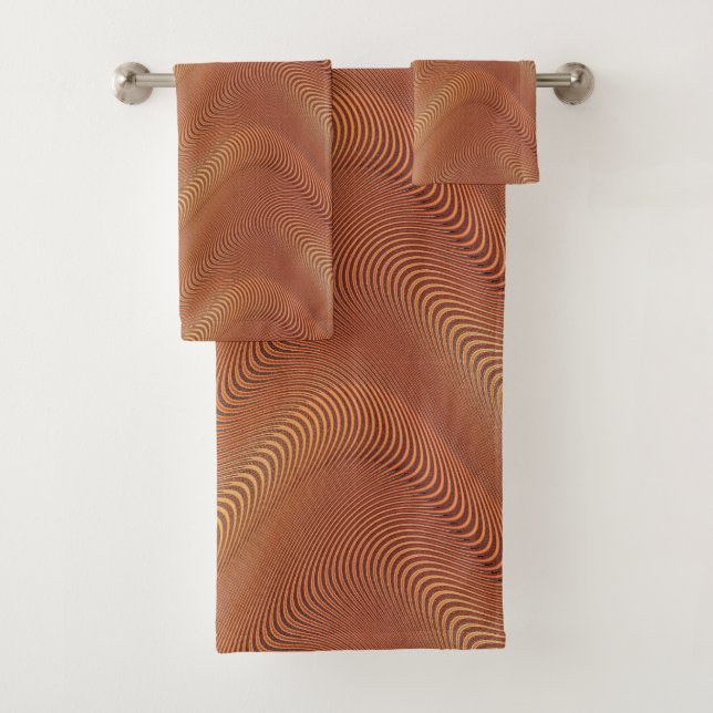 Conjunto de toallas de baño marrón dorado (In situ)