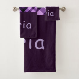 Conjunto de toallas de baño Monograma de Pluma Púr