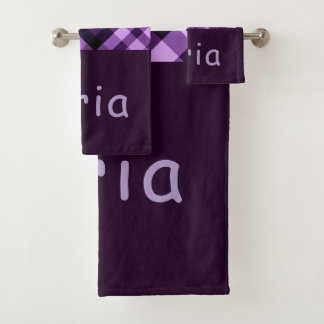 Conjunto de toallas de baño Monograma de Pluma Púr