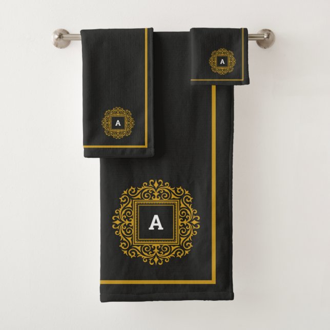 Conjunto de toallas de baño monogramo (In situ)