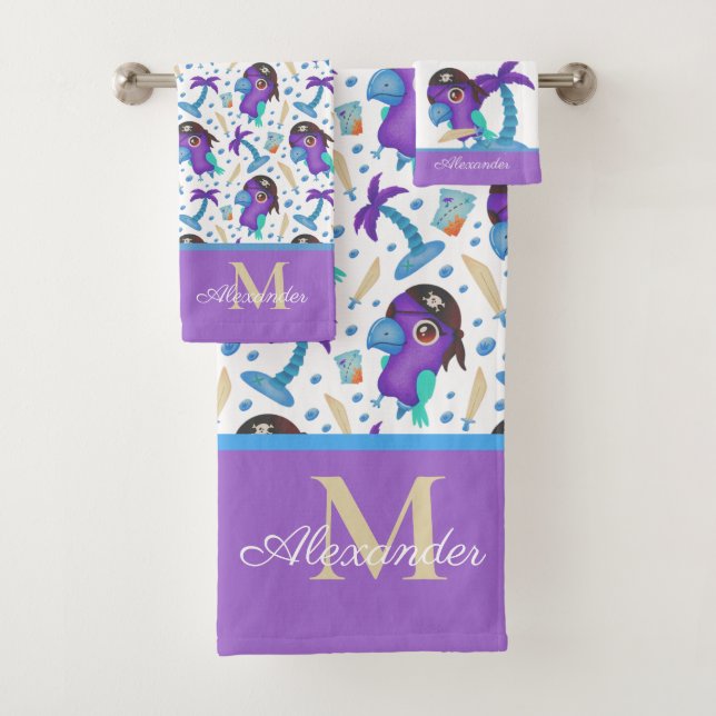 Conjunto de toallas de baño monogramo (In situ)