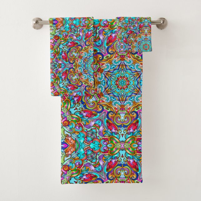 CONJUNTO DE TOALLAS DE BAÑO ORNAMENTAL ITALIANO VI (In situ)