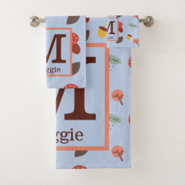 Conjunto de toallas de baño personalizadas de otoñ