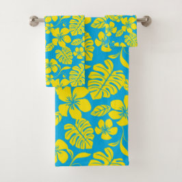 CONJUNTO DE TOALLAS DE BAÑO PINK BIKINI (AZUL/AMAR