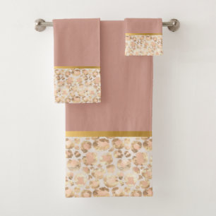 CONJUNTO DE TOALLAS DE BAÑO RODILLO DE IMPRESIÓN A