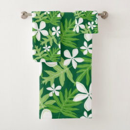 CONJUNTO DE TOALLAS DE BAÑO TIARE (VERDE)