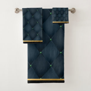 CONJUNTO DE TOALLAS DE BAÑO VERDE AZULADO AZUL