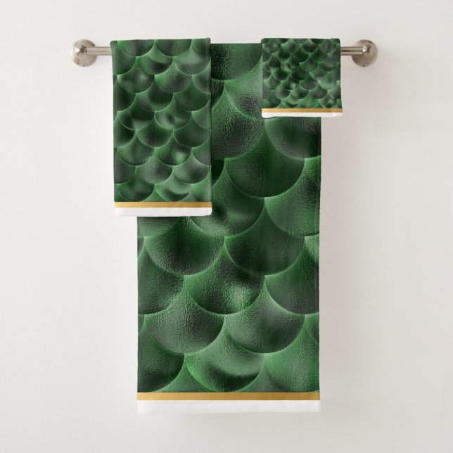 CONJUNTO DE TOALLAS DE BAÑO VERDE DE LUXE (In situ)