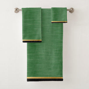 CONJUNTO DE TOALLAS DE BAÑO VERDE IMPRESIONANTE Y 