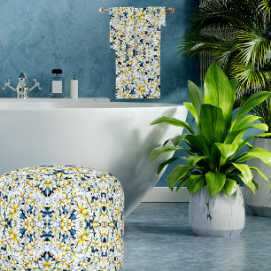 CONJUNTO DE TOALLAS DE COLOR BLANCO Y AZUL