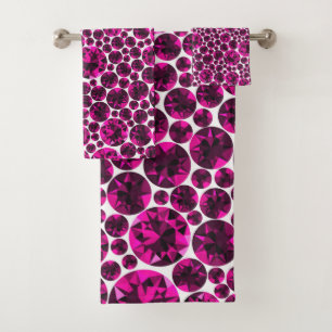 CONJUNTO DE TOALLAS DE CUARTO DE BAÑO CON PATRÓN D