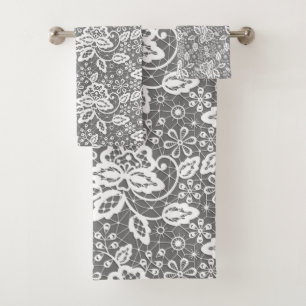 CONJUNTO DE TOALLAS DE CUARTO DE BAÑO DE LUJO GRI