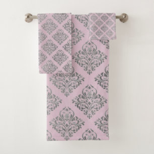 CONJUNTO DE TOALLAS DE HAMPTON DE LUJO GRIS DE PLA
