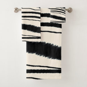 CONJUNTO DE TOALLAS DE IMPRESIÓN DE ZEBRA EXÓTICA