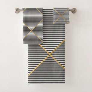 CONJUNTO DE TOALLAS DE LA BAÑERA DE DISEÑO ORO NÁU