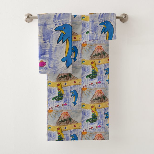 Conjunto de toallas de la isla de la sirena (In situ)