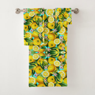 CONJUNTO DE TOALLAS DE LEMONES TROPICALES