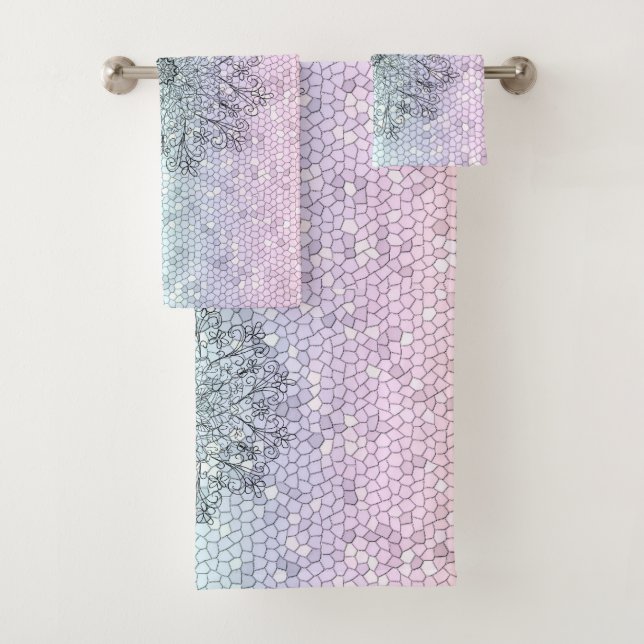 Conjunto de toallas de mosaico de Mandala (In situ)