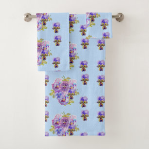 Conjunto de toallas de punto de polka floral Shabb