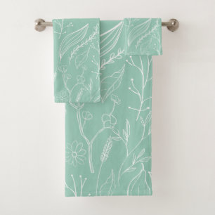 CONJUNTO DE TOALLAS DE RECOGIDA DE LEAFY VERDE LUM